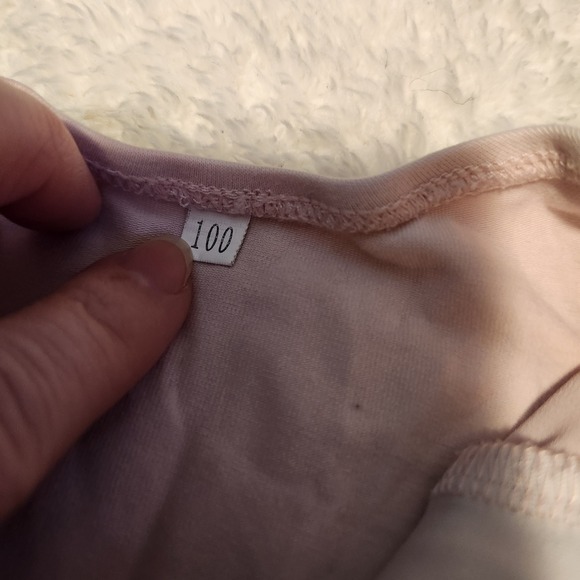 Kids Ballet Dance Leotard Dress Tights Set Pink Size 100 - Picture 2 of 2